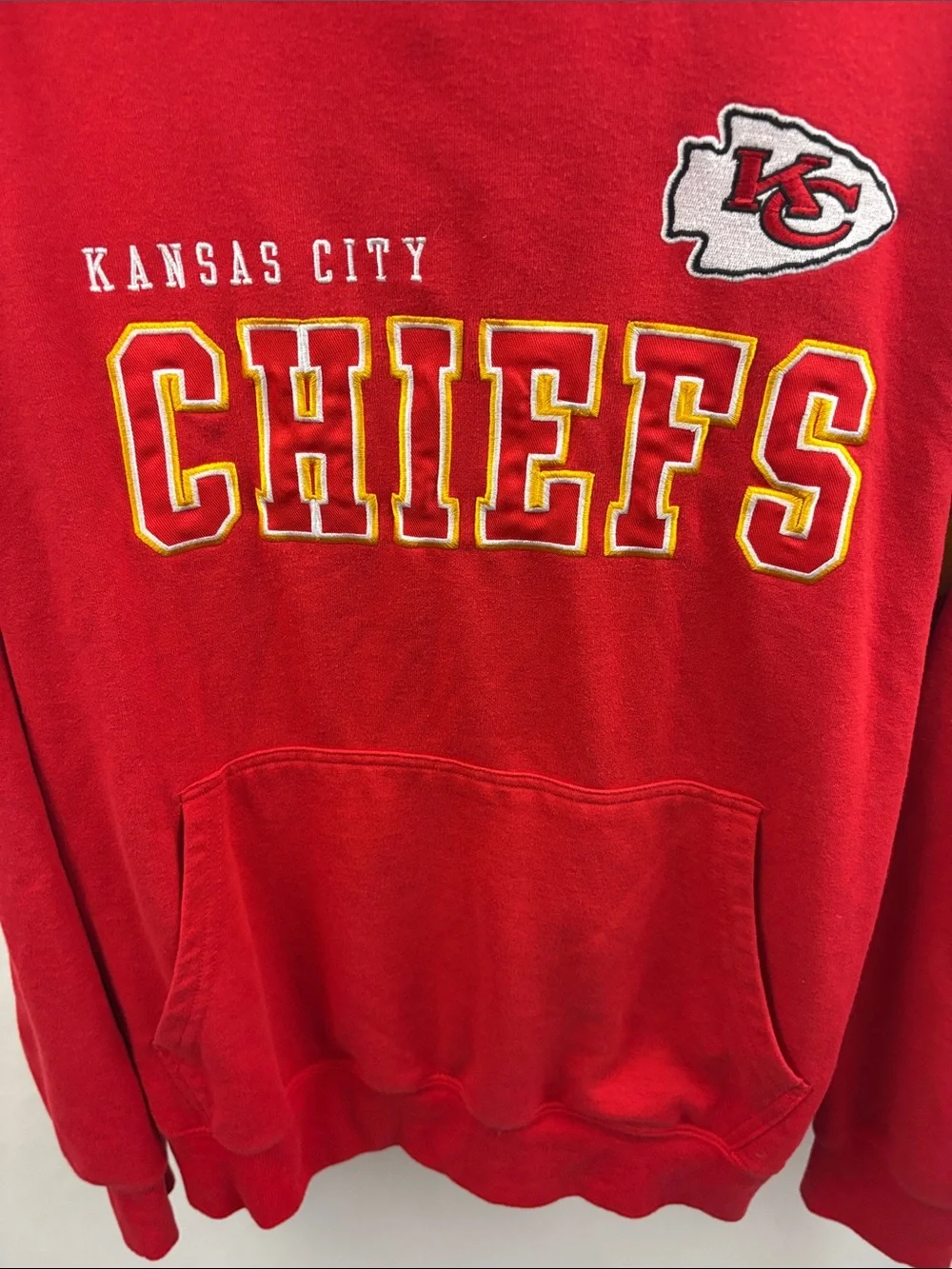 NFL Team Apparel Men’s Kansas City Chiefs Zip Up Hoodie XXL Red/Yellow Gold - Picture 2 of 8